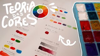 COMO MISTURAR CORES E ENTENDER O CÍRCULO CROMÁTICO 🌈🖌🎨 | teoria das cores para estudar pintura