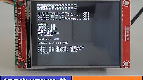 The SIMPLE operating system for microcontrollers - 09 #HomemadeComputers #arduino