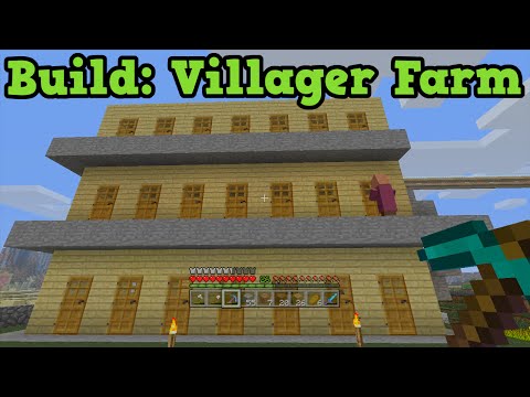Minecraft Xbox 360 - Build Tutorial - NPC Villager Farm (Appartment)
