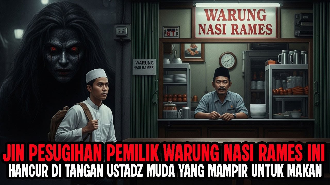 NIAT MAMPIR UNTUK MAKAN USTADZ INI MALAH HENDAK DI TUMBALKAN PEMILIK WARUNG NASI RAMES-CERITA HOROR