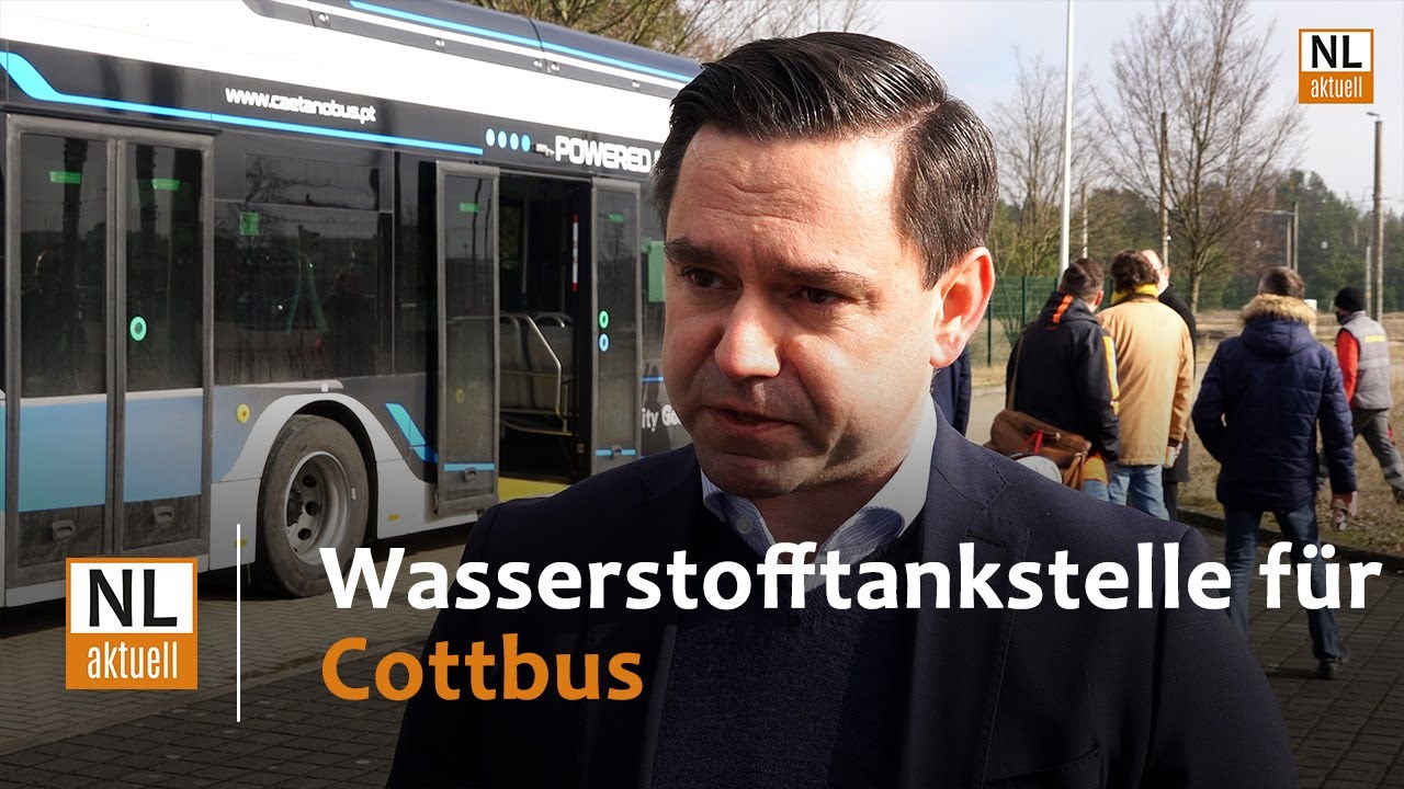 Cottbus | Testlauf Wasserstoffbus, LEAG über weitere Verfahrensweise und Wasserstoff-Tankstelle