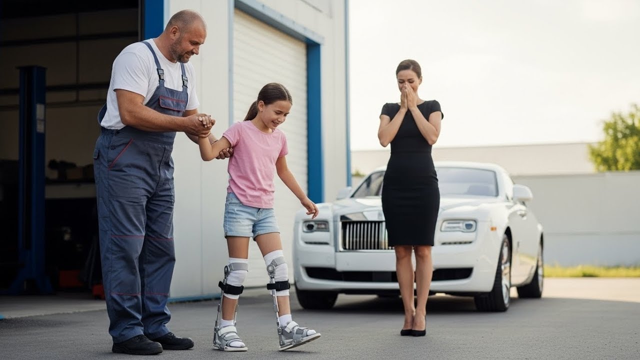 En ensamstående far förändrar livet för en miljardärs funktionshindrade dotter — modern gråter