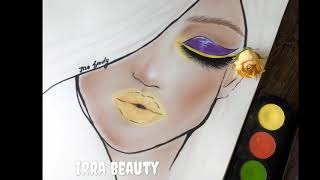 Irra Beauty FACE CHART SHORT VIDEO SPRING MOOD DRAWING MAKEUP ON PAPER Irra Beauty FACE CHART SHORT VIDEO SPRING MOOD DRAWING MAKEUP ON PAPER