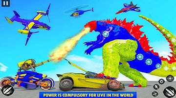 Godzilla Robot Car Helicopter Transform Game #2 - Android Gameplay