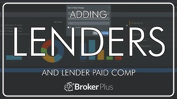 Setting up Lenders and LPC
