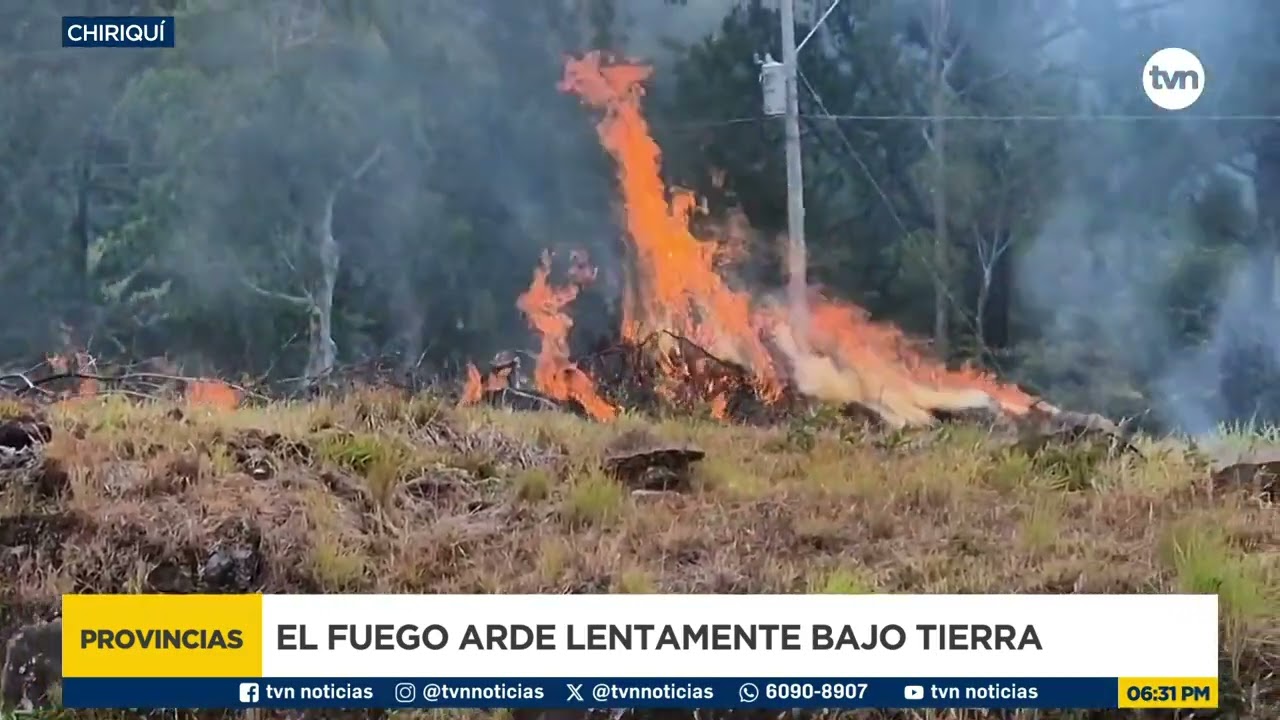 Incendio subterráneo obliga a redoblar esfuerzos de control en Tierras Altas