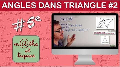 Calculer un angle dans un triangle (2) - Cinquième