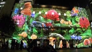 Vivid sydney 2015 - amazing flowers projection in circular quay