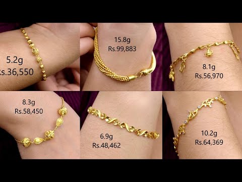 Stylish Gold Plated Ladies Designer Link Chain Bracelet|Kollam supreme