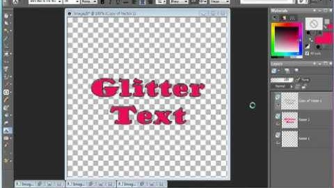 Glitter Text using Glitter Fills in PSP X2
