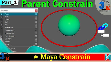 Maya Parent Constrain | How To Use Parent Constrain | Maya Constraints Tutorial For Beginner | Part1
