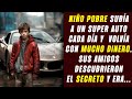 Niño que Vende Cartones se Sube a un Auto de Lujo y Regresa Millonario, Su Secreto te Hará Temblar.