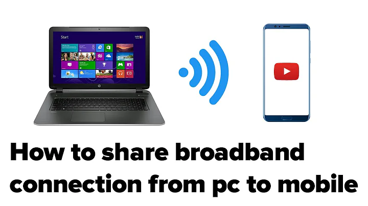 How to share broadband connection from pc to mobile