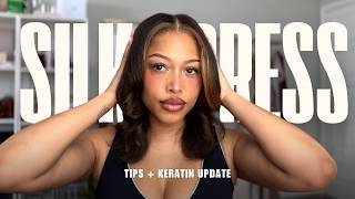 Bi-Weekly Silk Press Routine | One-Pass Flat Iron Method (No Damage Technique) | Jaleesa