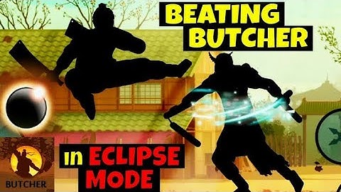 Shadow fight 2 | how to defeat butcher in eclipse mode | Defeating butcher | Shadow vs butcher