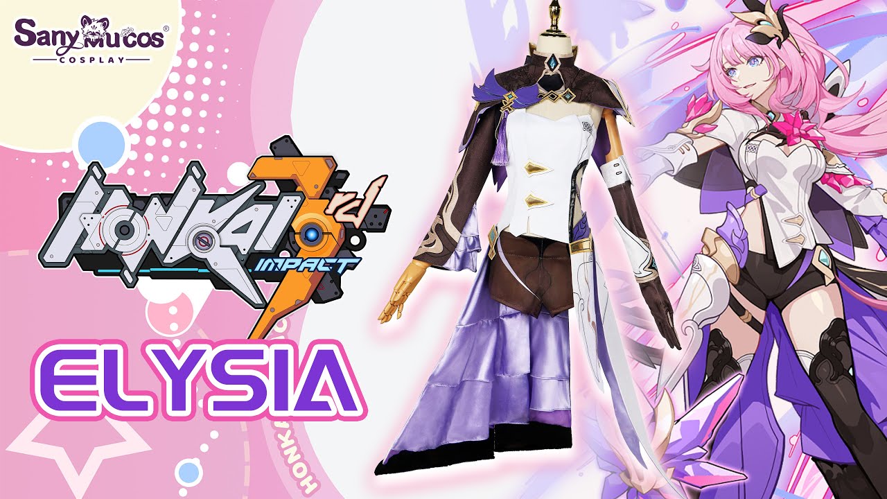 【SanyMuCos】Honkai Impact 3rd Elysia Cosplay Costume Plus Size Detail Show