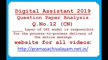DIGITAL ASSISTANT || QUESTION PAPER ANALYSIS || Q.NO. 12