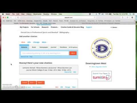 Citing a Website on EasyBib