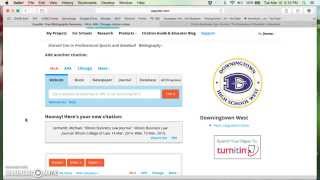 Citing a Website on EasyBib