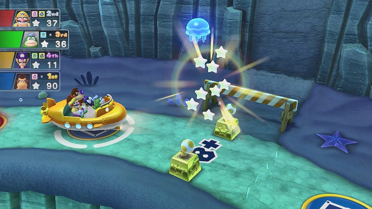 Mario Party 10 Mario Party #1011 DK vs Wario vs Spike vs Waluigi Whimsical Waters Master Difficulty