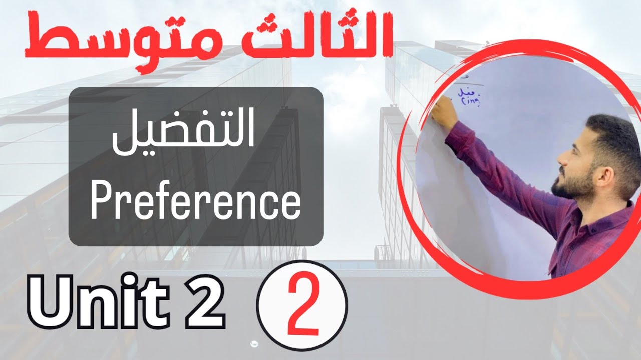 التفضيل preference / قبول التفضيل / رفض التفضيل / انكليزي ثالث متوسط / اليونت الثاني /محاضرة   2