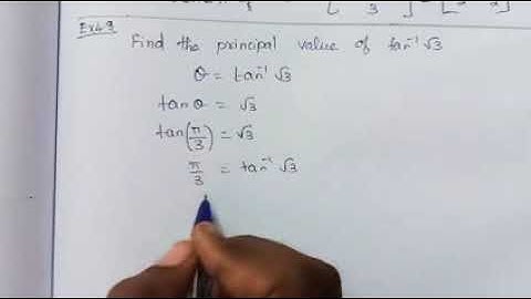 #12maths Example4.8 #find the principal value of tan-¹ root3 #tan inverse root3