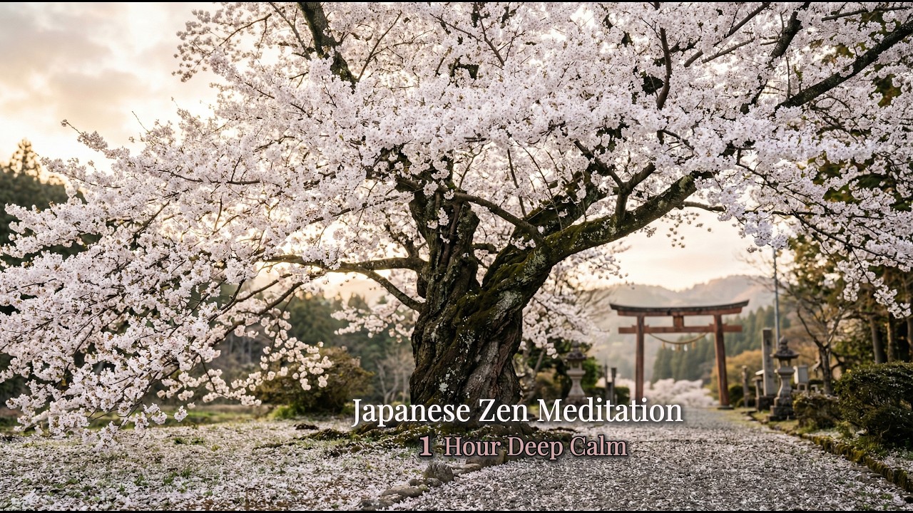 1 Hour Japanese Zen Music 🎋 Sakura Garden Meditation | Shakuhachi ...
