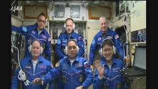 金井さん笑顔で滞在開始  宇宙で5カ月半実験
