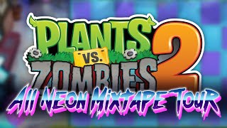 Plants vs Zombies 2 - NEON MIXTAPE TOUR (All Levels) [4K HD] screenshot 1