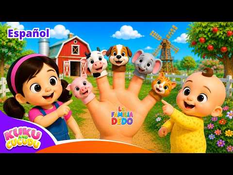 🐷 Animal Finger Family 👆Music for Children - Nursery Rhymes - Kuku and Cucudu