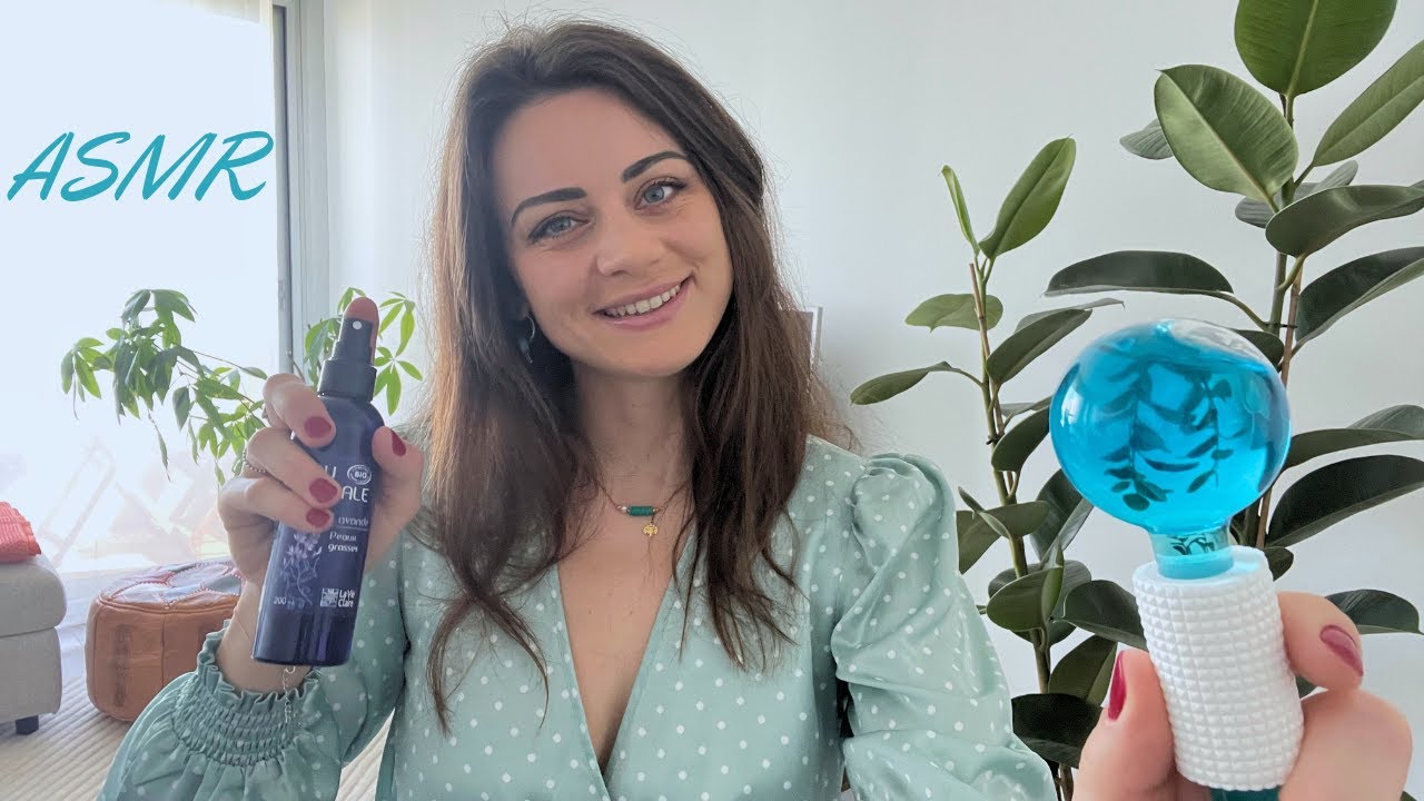 ASMR français☽ 🦋COZY Spring SPA - soin du visage ULTRA relaxant (layered sounds  & music background)