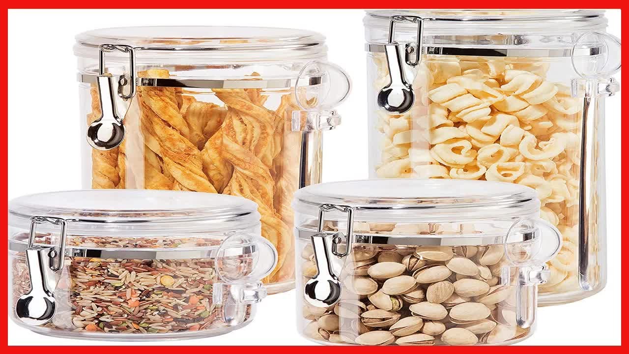 Oggi Clear Canister Food Storage Container Set, 4-Piece