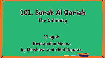 101. SURAH AL QARIAH II سورة القارعة II The Calamity II Repeated 10X