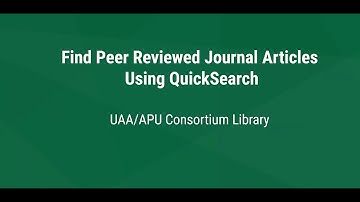 Find Peer Reviewed Journal Articles