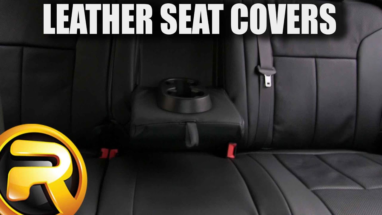 Luxury Black Leatherette Car Seat Bottom Covers for Front Seats, 2