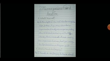 Class 8 science learners diary chapter 2 microorganism: friend and foe