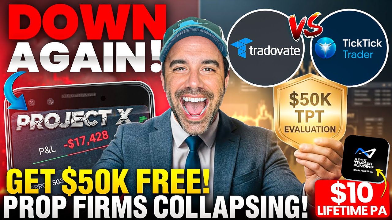 ProjectX снова обвалился! Война TickTick Trader и Tradovate. Раздача тейк-профита на $50 тыс. от ...