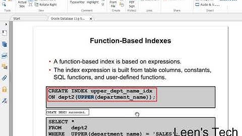 SQL 11g Tutorial in Bangla 60 # Creating indexes