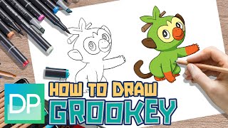 [DRAWPEDIA] HOW TO DRAW GROOKEY FROM POKEMON SWORD & SHIELD - STEP BY STEP DRAWING TUTORIAL screenshot 5