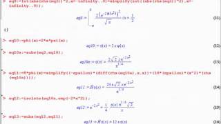 Quantum Mechanics with Maple