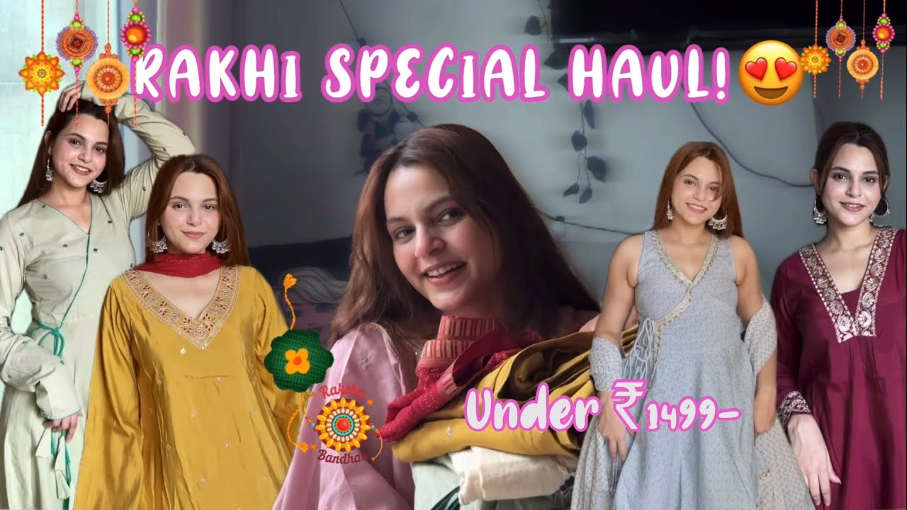RAKHI Haul!😍 *HUGE* Myntra Kurta Sets Under ₹1499🤯|| Solely Shae #myntra #myntrahaul 