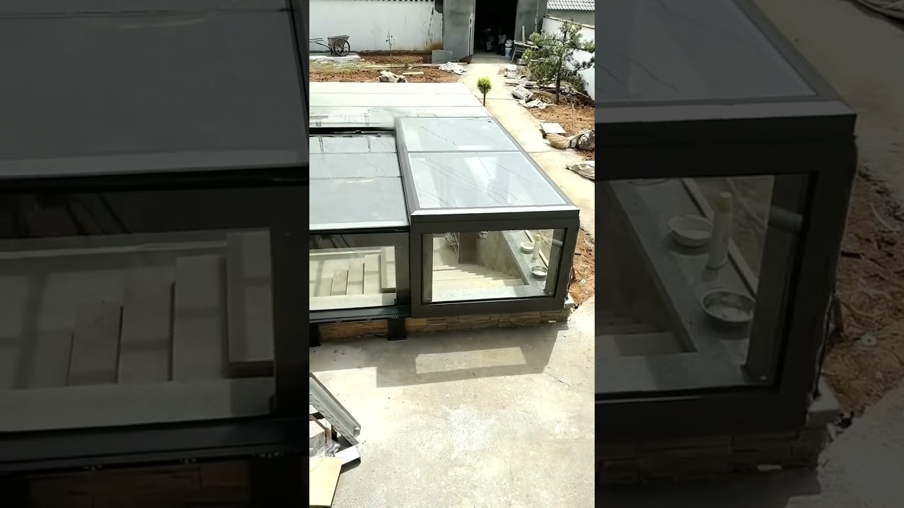 The Ultimate Sunken Courtyard Transformation: Automated Retractable Roof
