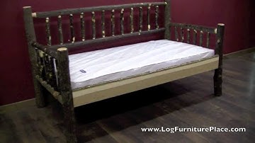 Rustic Hickory Log Daybed from LogFurniturePlace.com