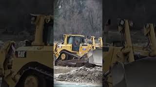 Caterpillar Dozer vs River 💪 Pushing Tons of Rock!