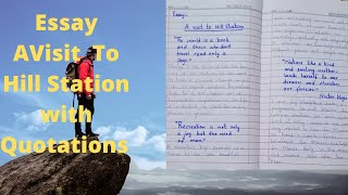 write an essay on a visit to hill station // Essay writing // English // A visit to hill station