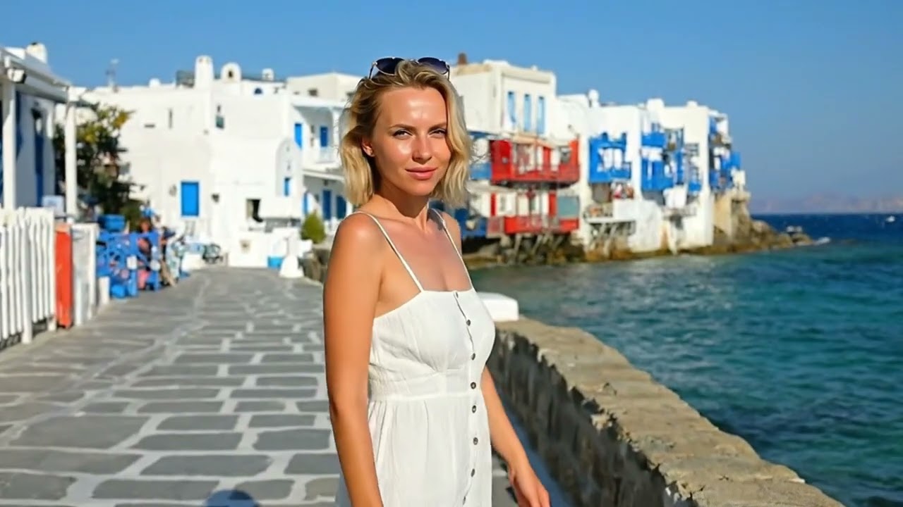 Summer Elegance in Mykonos | Fashion Walk in Little Venice 