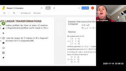 Math 250 Diagonalization in Sympy and Diagonalization for Linear Transformations