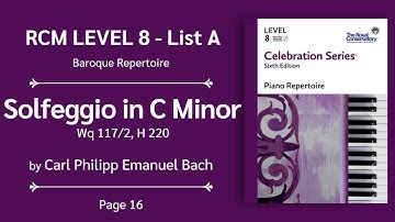 RCM Level 8 | Solfeggio in C Minor, Wq 117/2, H 220 - Carl Philipp Emanuel Bach