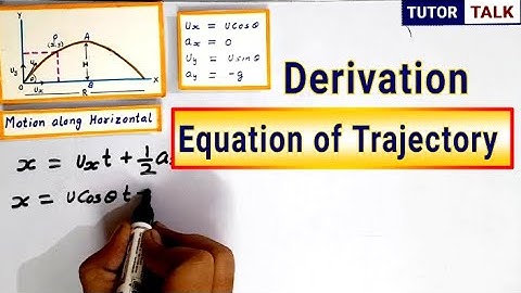 Class 11 - Derivation of equation of Trajectory