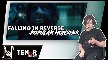 TENOR REACTS TO FALLING IN REVERSE - POPULAR MONSTER (OFFICAL VIDEO)